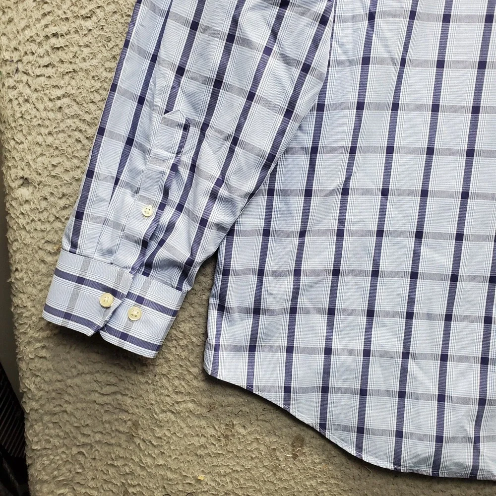 Banana Republic Shirt Men XL Multi Plaid Non-Iron Classic Fit Collared Button-Up